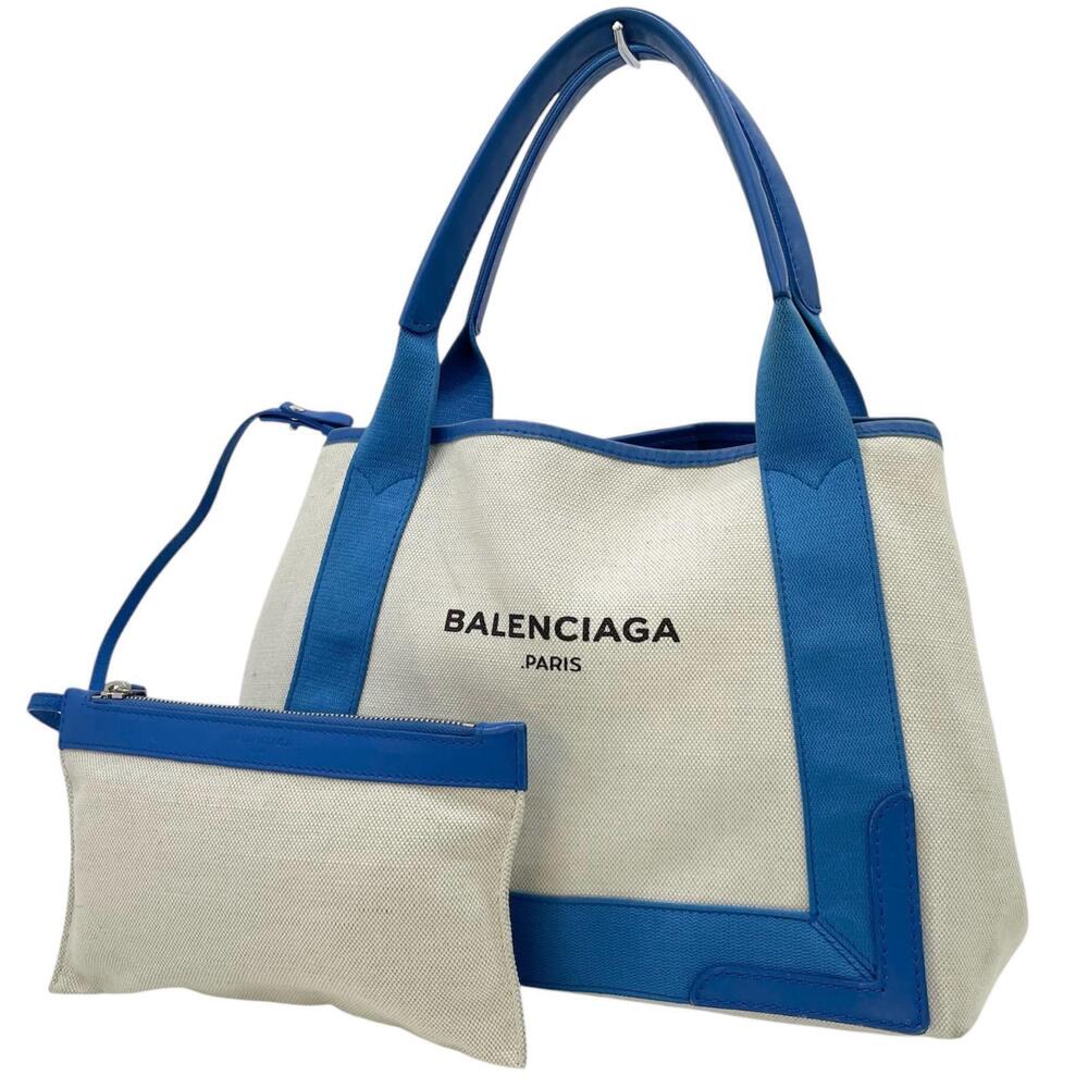 Balenciaga Cabas Handbag White x Blue